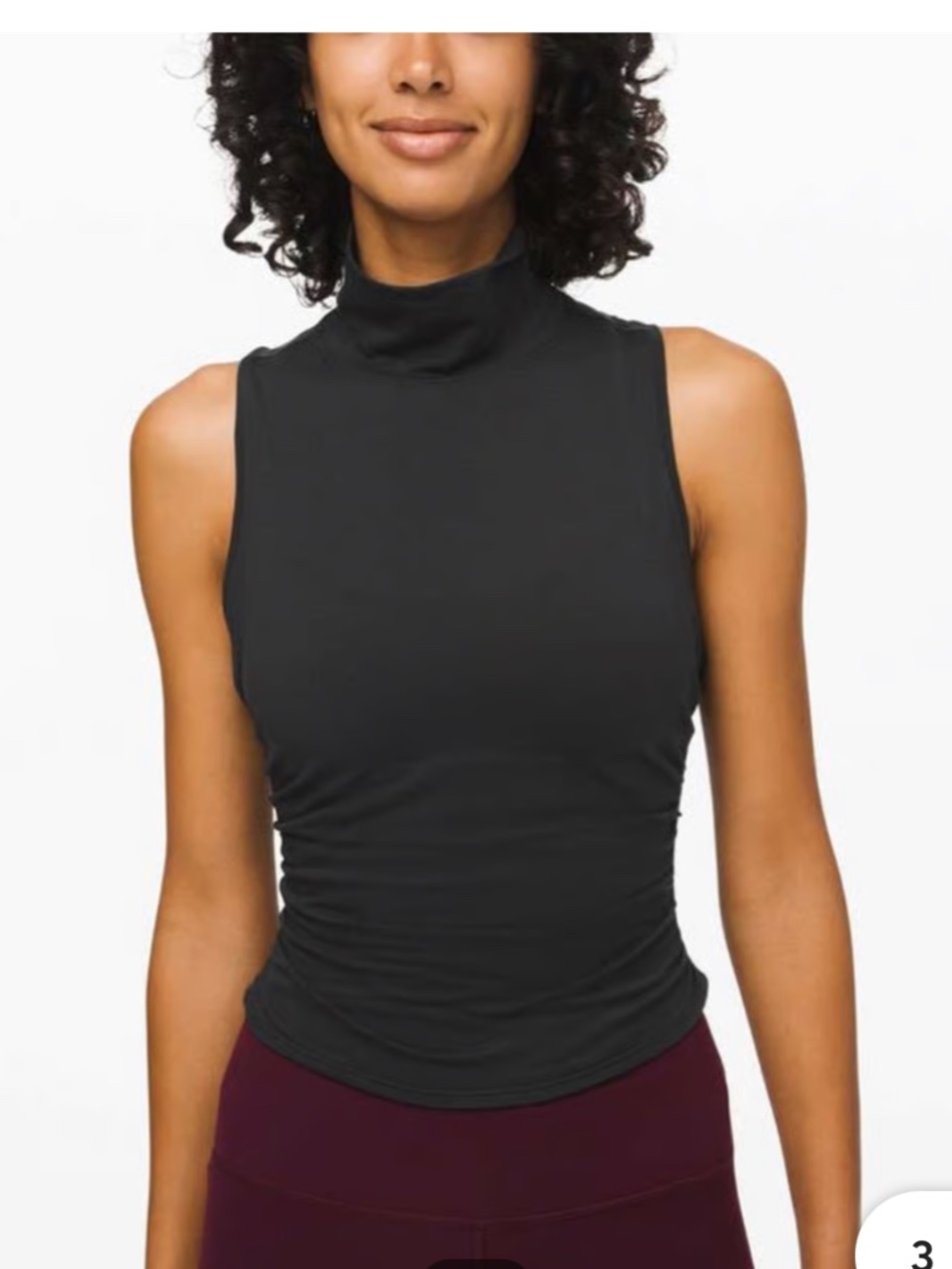 Lululemon See the Horizon Mockneck Tank in Black Size S